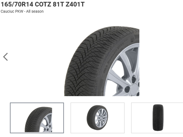 ANVELOPA ALL SEASON 165/70R14 COTZ 81T Z401T TRAZANO