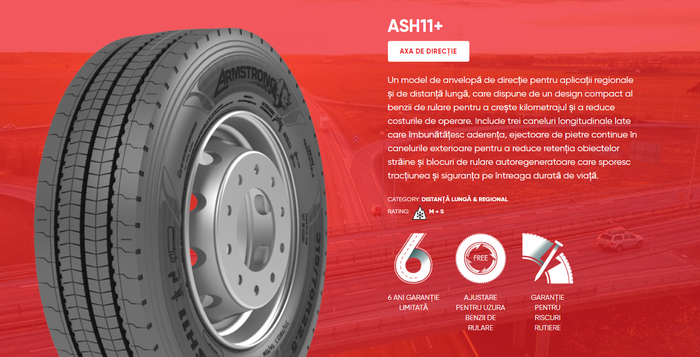 ANVELOPA ARMSTRONG - dir 315/70r 22,5 M+S