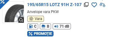 ANVELOPA VARA 195/65R15 LOTZ 91H Z-107 TRAZANO