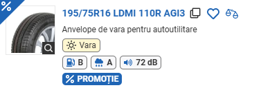 ANVELOPA VARA 195/75R16 LDMI 110R AGI3 MICHELINE