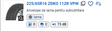 ANVELOPA IARNA 225/65R16 ZDKO 112R VPW KORMORAN