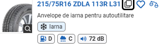ANVELOPA VARA 215/75R16 ZDLA 113R L31 LAUFENN