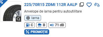 ANVELOPA IARNA 225/70R15 ZDMI 112R AALP MICHELINE