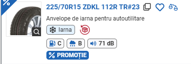 ANVELOPE IARNA 225/70R15 ZDKL 112R TR#23 KLEBER