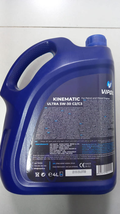 Ulei Vipoil Vipoil Kinematic Ultra 5W-30 C2/C3 4L