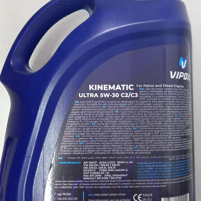 Ulei Vipoil Vipoil Kinematic Ultra 5W-30 C2/C3 4L