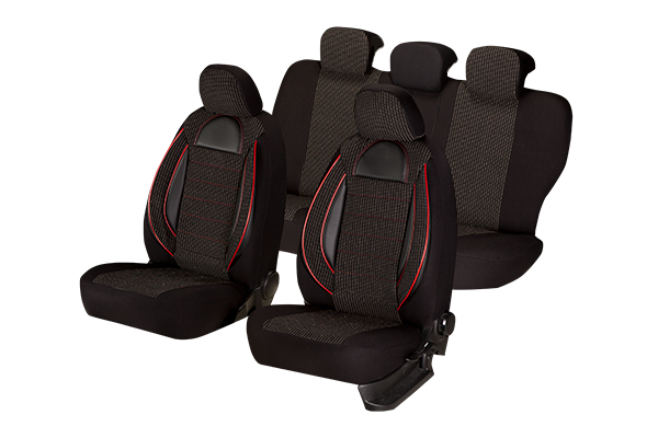 Set Huse Scaun Racing - Negru