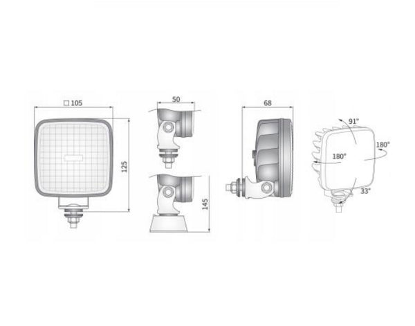 Proiector de lucru LED 1600LM - Wesem