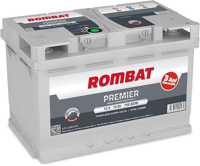 Baterie Rombat Premier 75AH 750A 12V